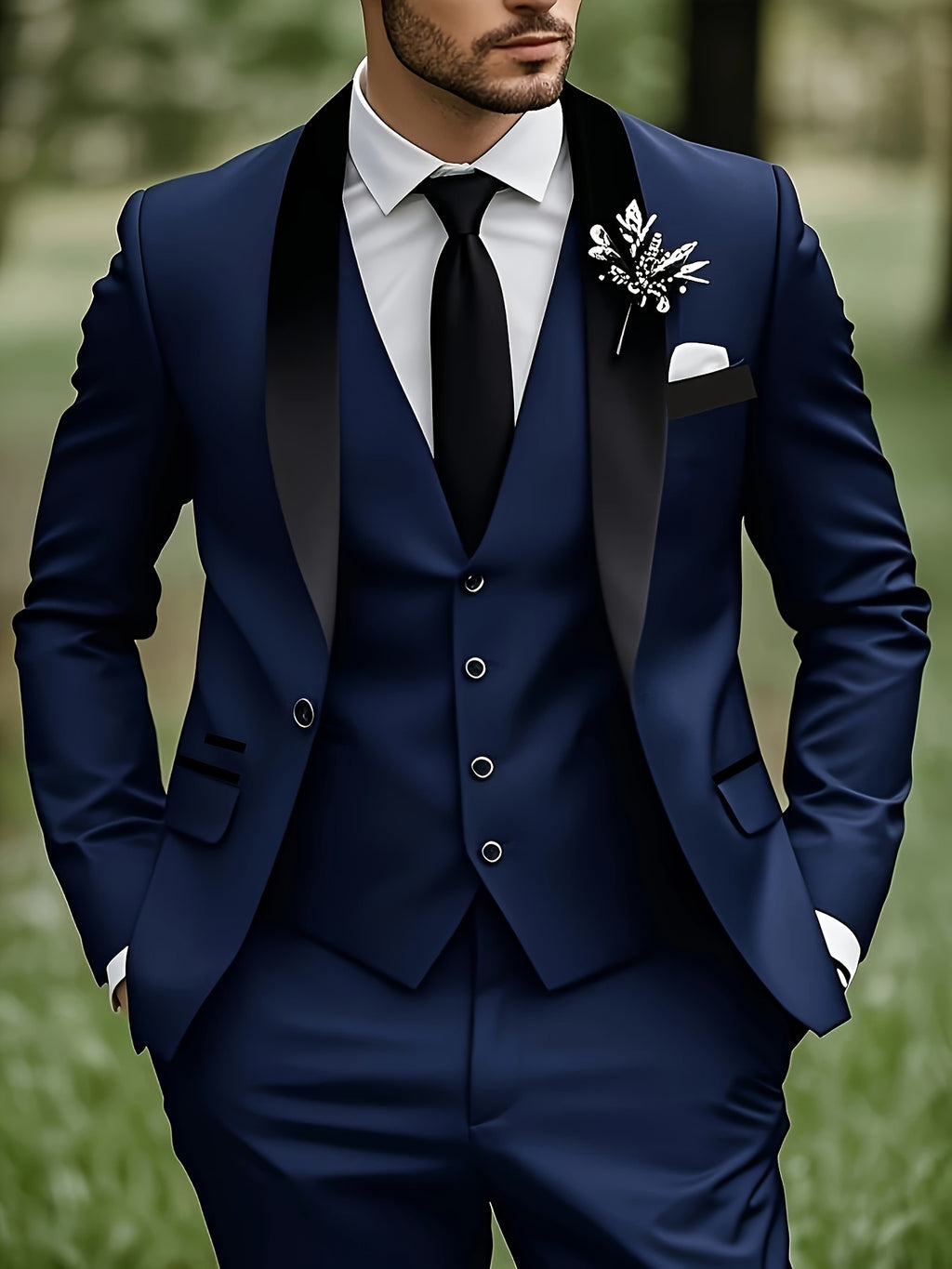 Men's Premium Three-Piece Suit Set, Plus Size Suit, Pants, and Vest for Formal Wear, Weddings, Work Attire, and Holiday Gifts
