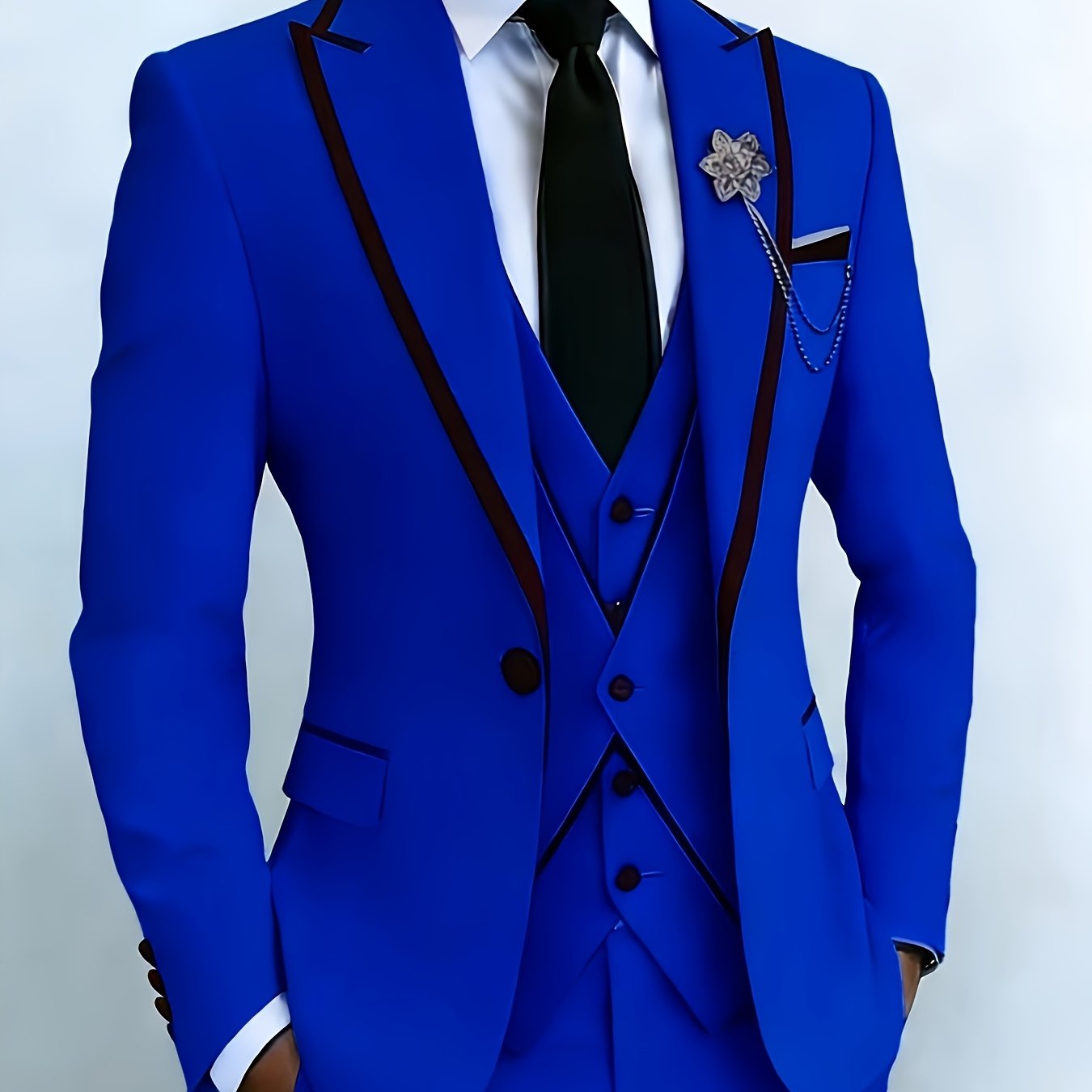 New Men's Suit 3pcs Set, with Exquisite Design And Elegant Classic Cut. Suitable for Weddings, Business, Formal Occasions, An Ideal Gift for Men, Valentine's Day Gift/ Valentine's Day Suit