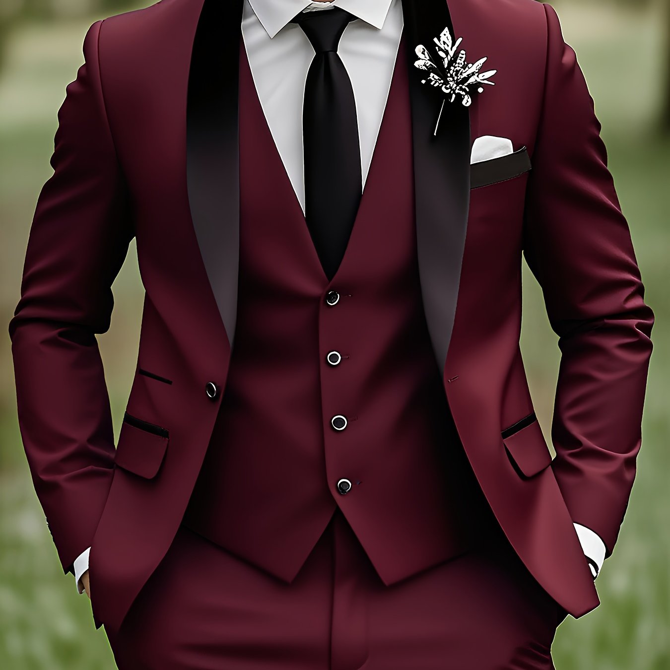 Men's Premium Three-Piece Suit Set, Plus Size Suit, Pants, and Vest for Formal Wear, Weddings, Work Attire, and Holiday Gifts