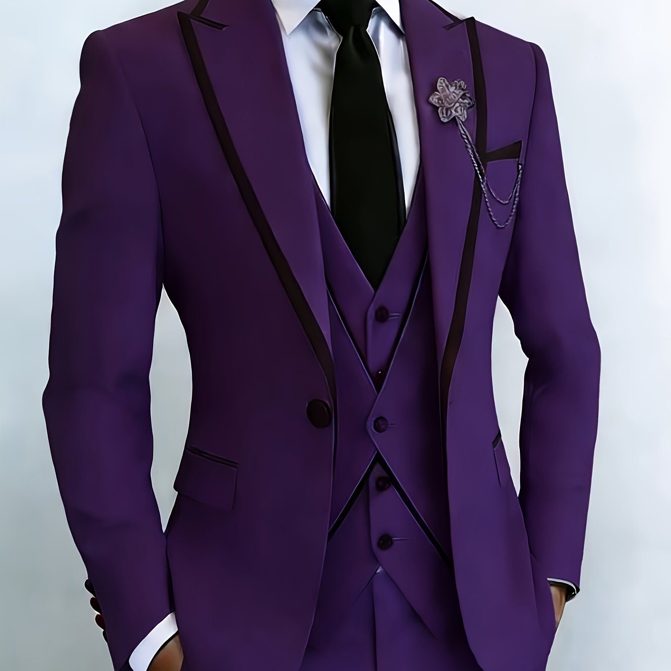 New Men's Suit 3pcs Set, with Exquisite Design And Elegant Classic Cut. Suitable for Weddings, Business, Formal Occasions, An Ideal Gift for Men, Valentine's Day Gift/ Valentine's Day Suit