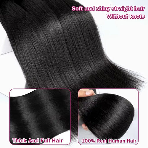 12A Bone Straight 100% Real Human Hair Bundles 30 40 Inch Raw Hair 4 5 Bundles Brazilian Hair Weave Extensions For Black Women
