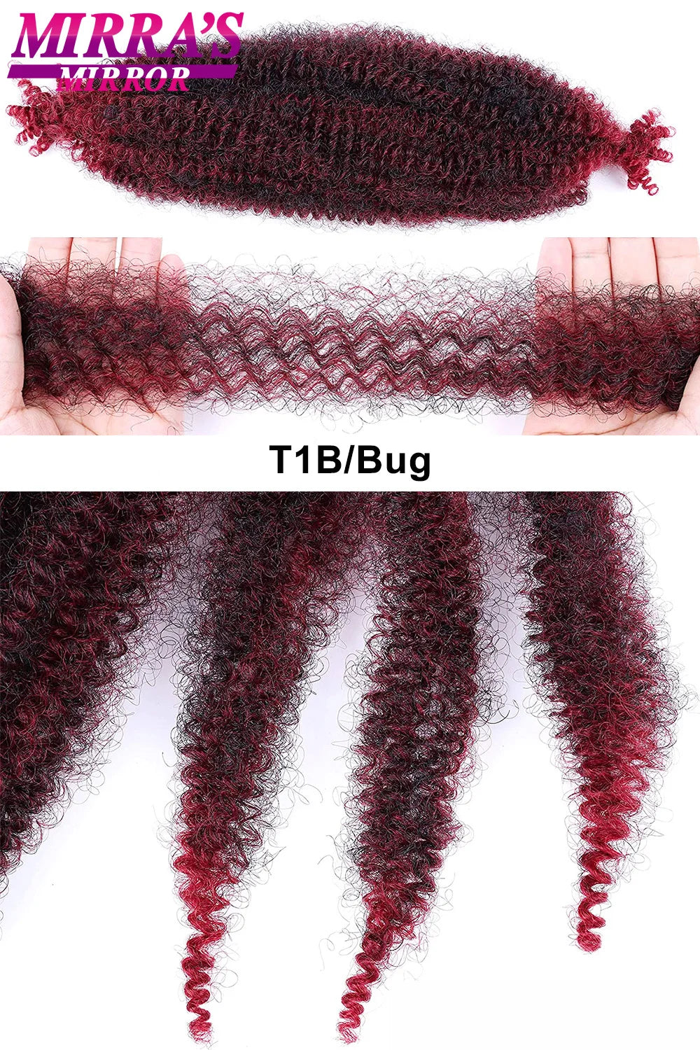Springy Afro Twist Hair 16/24/28Inch Synthetic Pre-Separated Afro Kinky Twist Crochet Hair Extension For Faux Locs Marley Braids