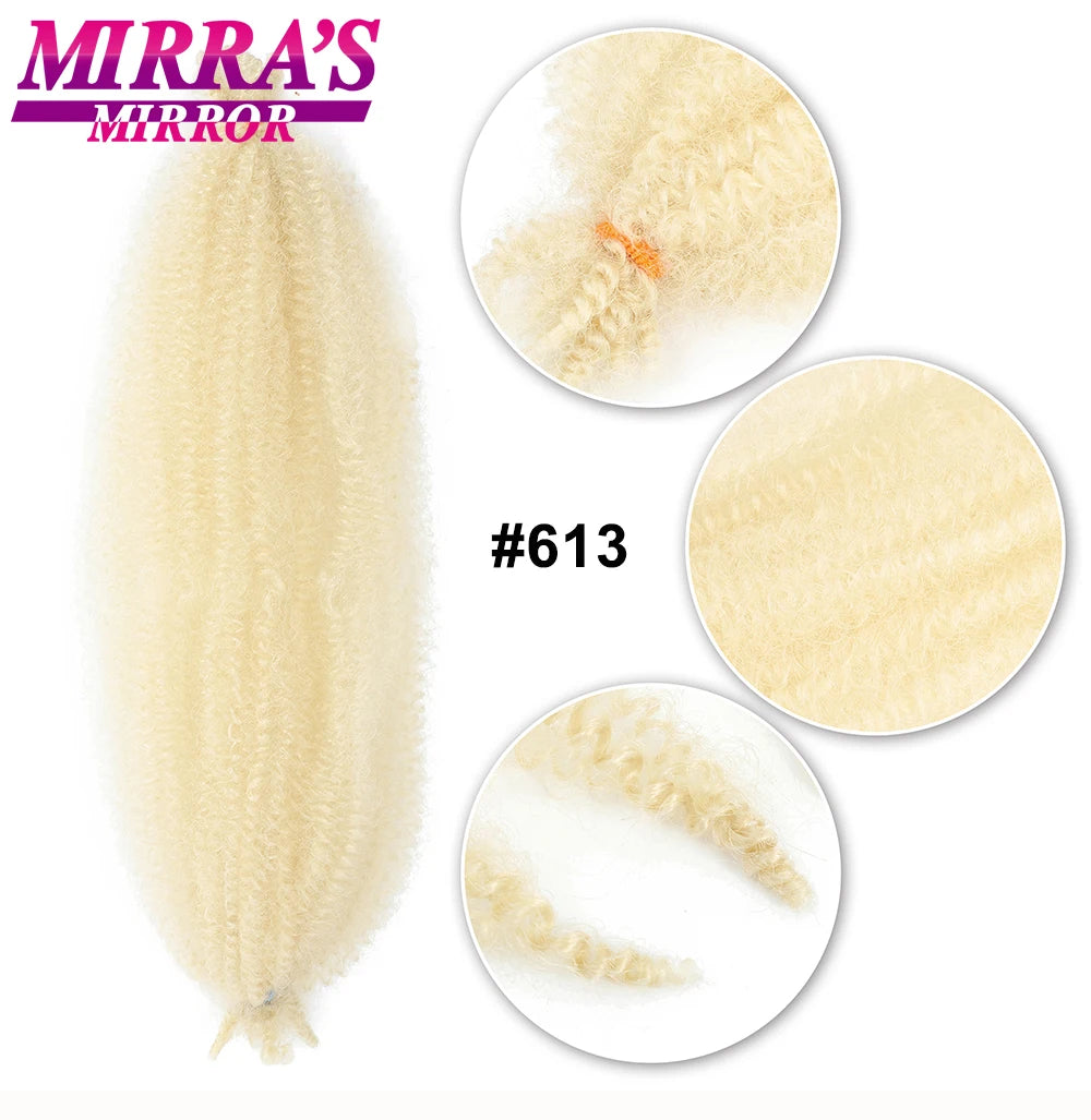 Springy Afro Twist Hair 16/24/28Inch Synthetic Pre-Separated Afro Kinky Twist Crochet Hair Extension For Faux Locs Marley Braids