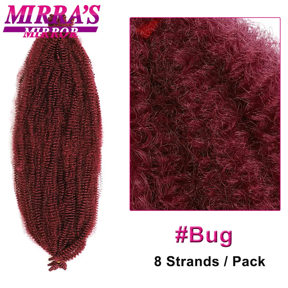 Springy Afro Twist Hair 16/24/28Inch Synthetic Pre-Separated Afro Kinky Twist Crochet Hair Extension For Faux Locs Marley Braids