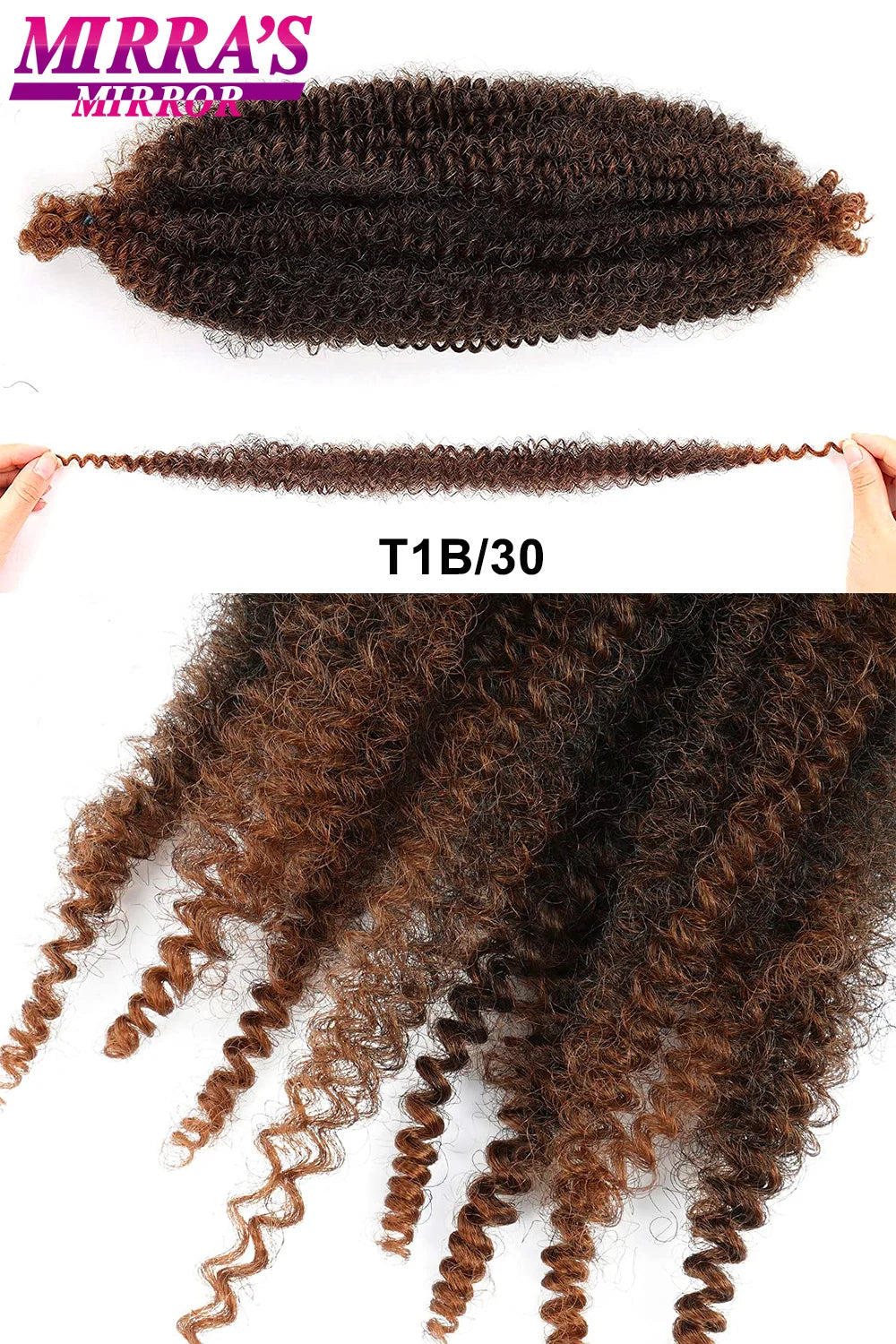 Springy Afro Twist Hair 16/24/28Inch Synthetic Pre-Separated Afro Kinky Twist Crochet Hair Extension For Faux Locs Marley Braids