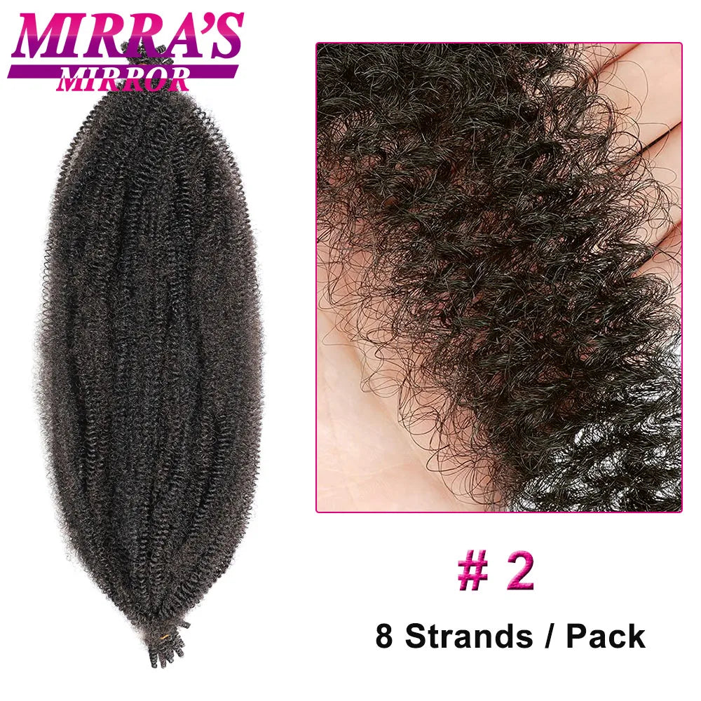 Springy Afro Twist Hair 16/24/28Inch Synthetic Pre-Separated Afro Kinky Twist Crochet Hair Extension For Faux Locs Marley Braids