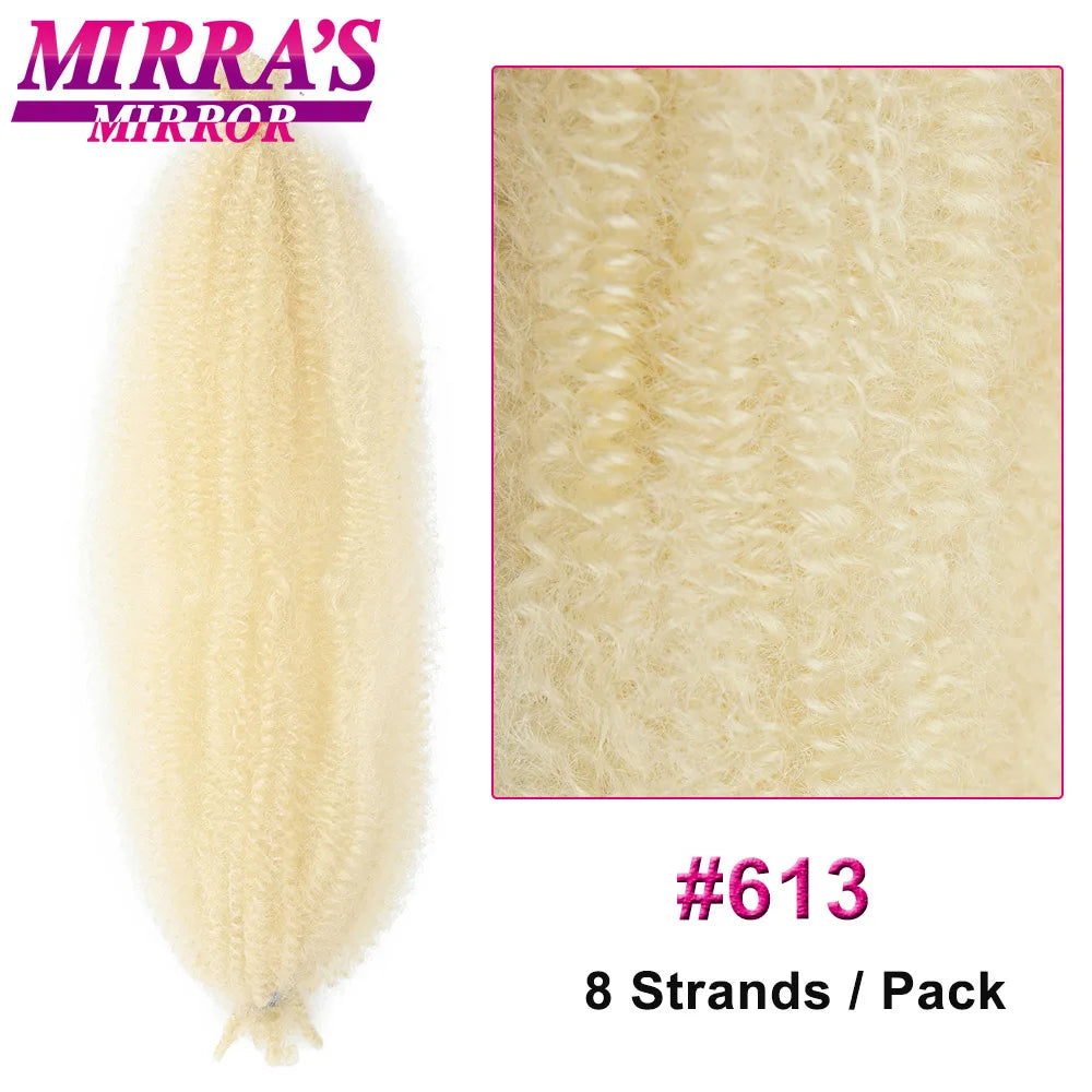 Springy Afro Twist Hair 16/24/28Inch Synthetic Pre-Separated Afro Kinky Twist Crochet Hair Extension For Faux Locs Marley Braids