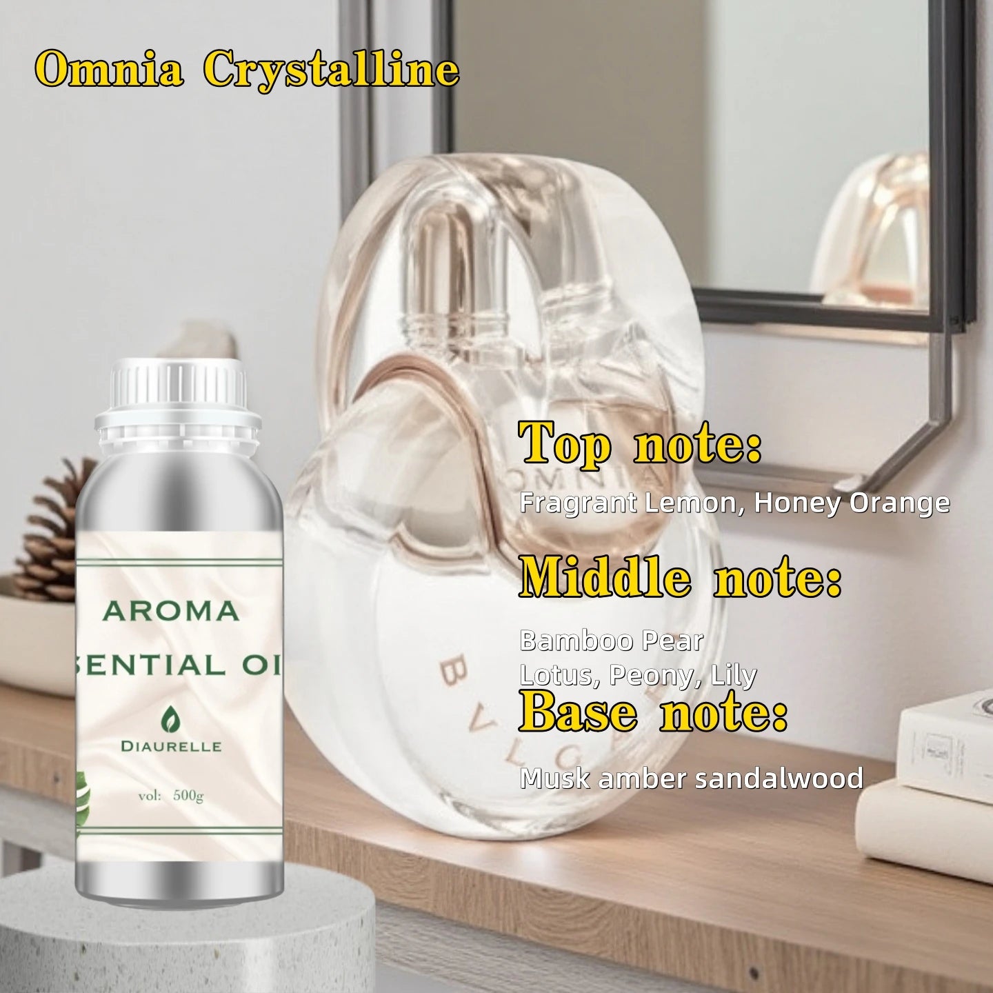 Famous Perfume 500ML Premium Hotel Air Freshener Luxury Scented Oils for Diffuser Home Office Pure Plant Essential Oil Blend