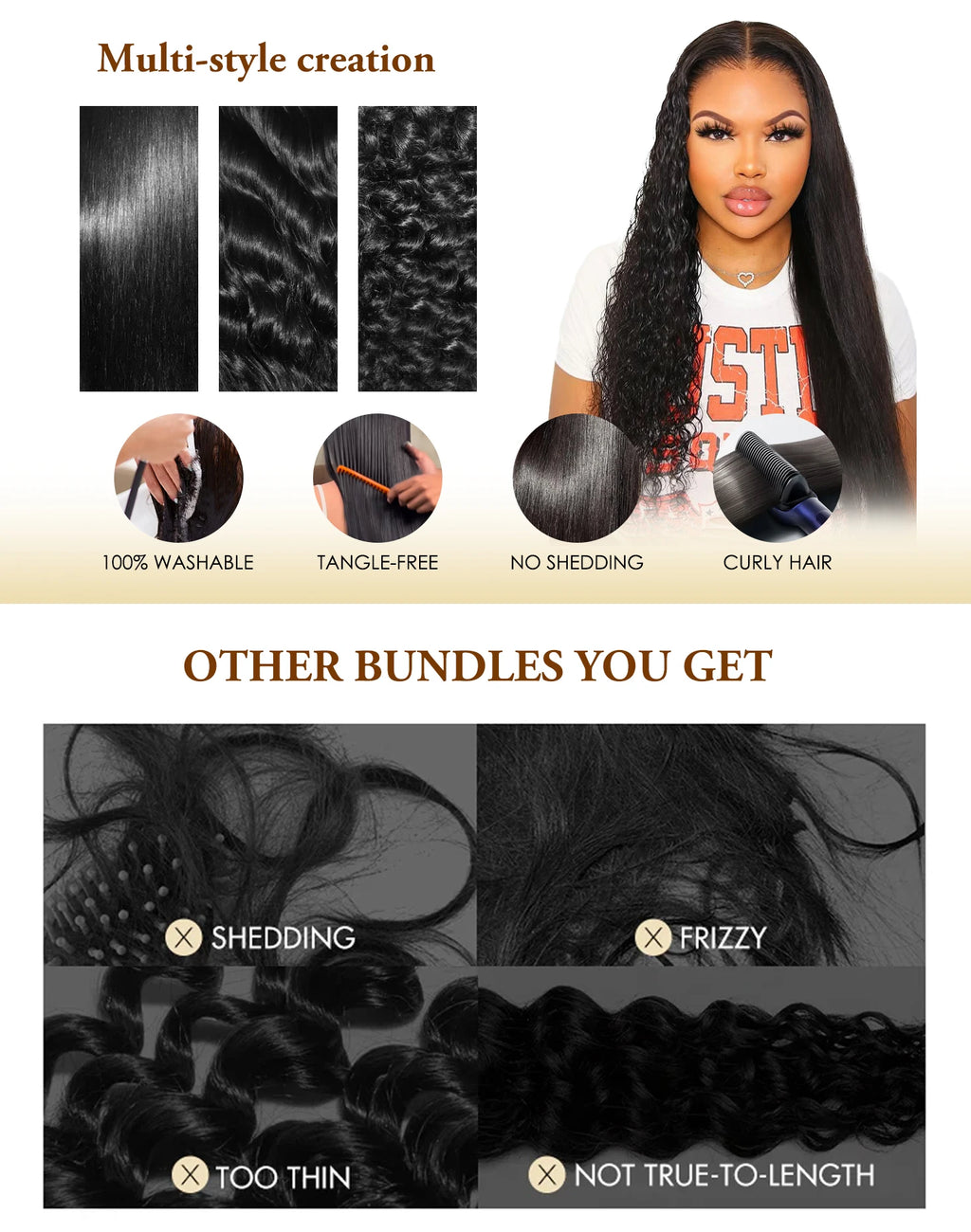 12A Bone Straight 100% Real Human Hair Bundles 30 40 Inch Raw Hair 4 5 Bundles Brazilian Hair Weave Extensions For Black Women