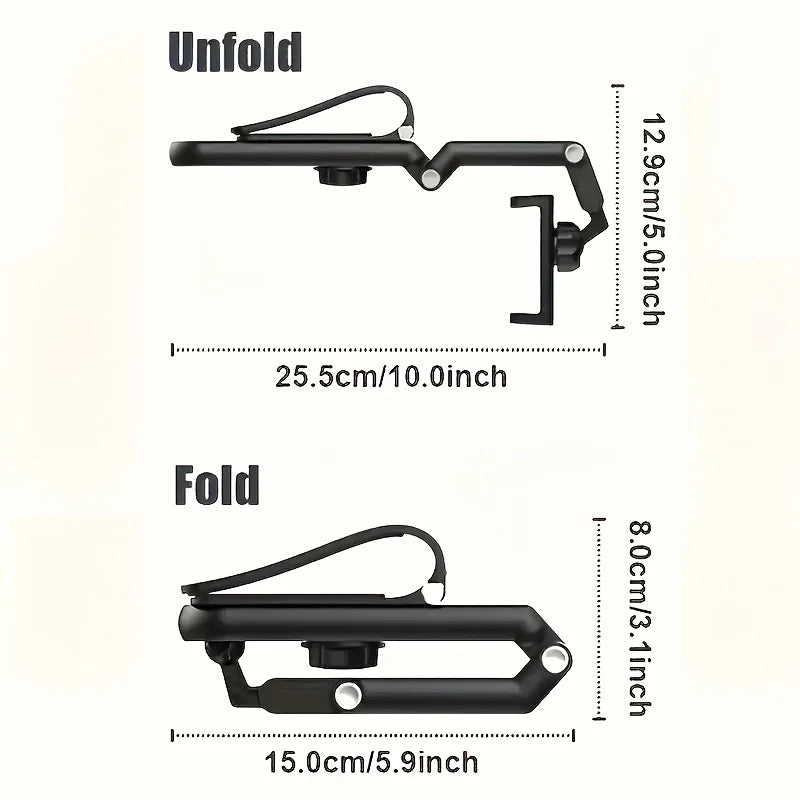 Durable 1080° Rotatable Sun Visor 1pc Car Phone Holder - Adjustable ABS Material Mount for Bedroom, Kitchen, and Vehicle Use