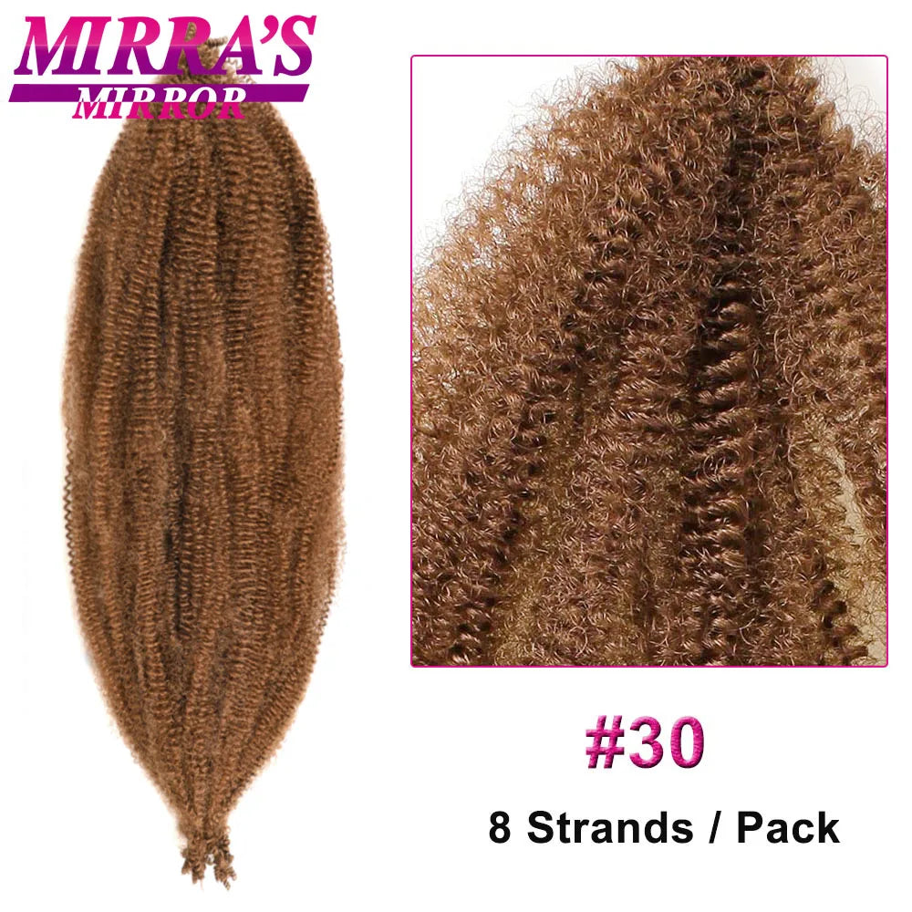 Springy Afro Twist Hair 16/24/28Inch Synthetic Pre-Separated Afro Kinky Twist Crochet Hair Extension For Faux Locs Marley Braids