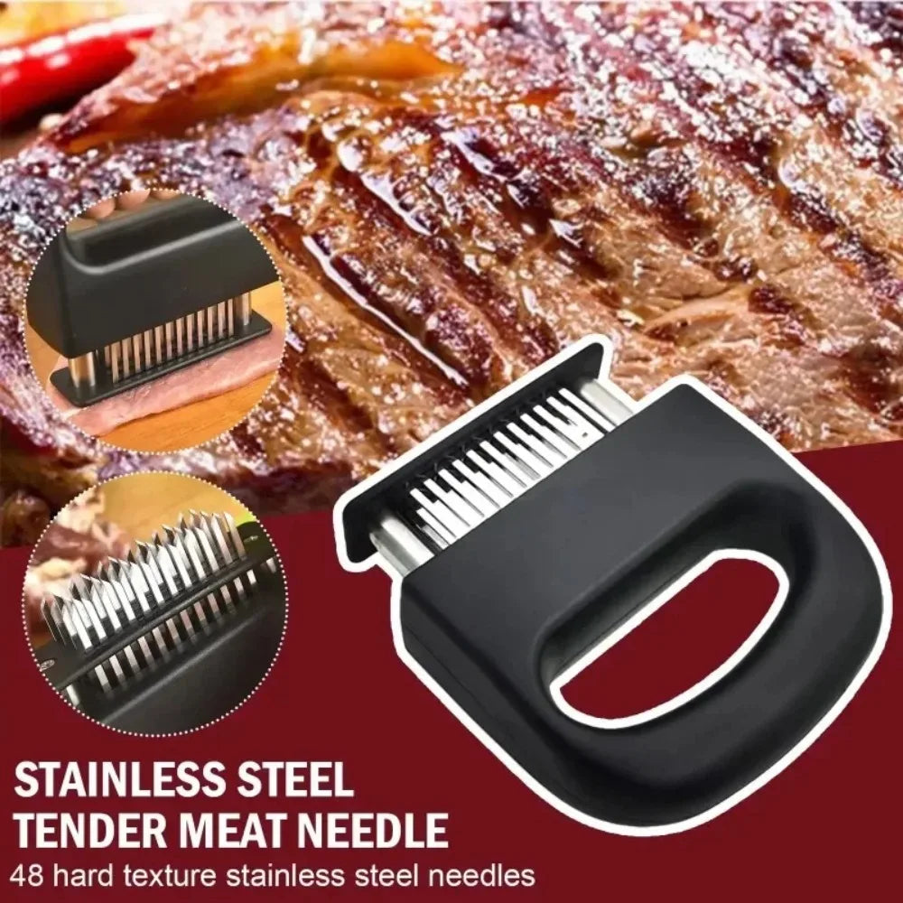 Meat Tenderizer with 48 Stainless Steel Ultra Sharp Needle Blades for Tenderizing Beef Pork Turkey Fish Kitchen Cooking Tools