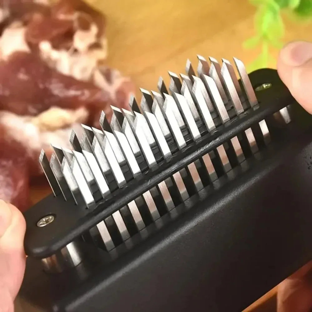 Meat Tenderizer with 48 Stainless Steel Ultra Sharp Needle Blades for Tenderizing Beef Pork Turkey Fish Kitchen Cooking Tools