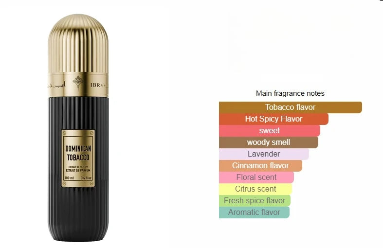 Tobacco Fragrance 100ml, Woody Aromatic Scent for Men & Women, Classic Long Lasting Perfume