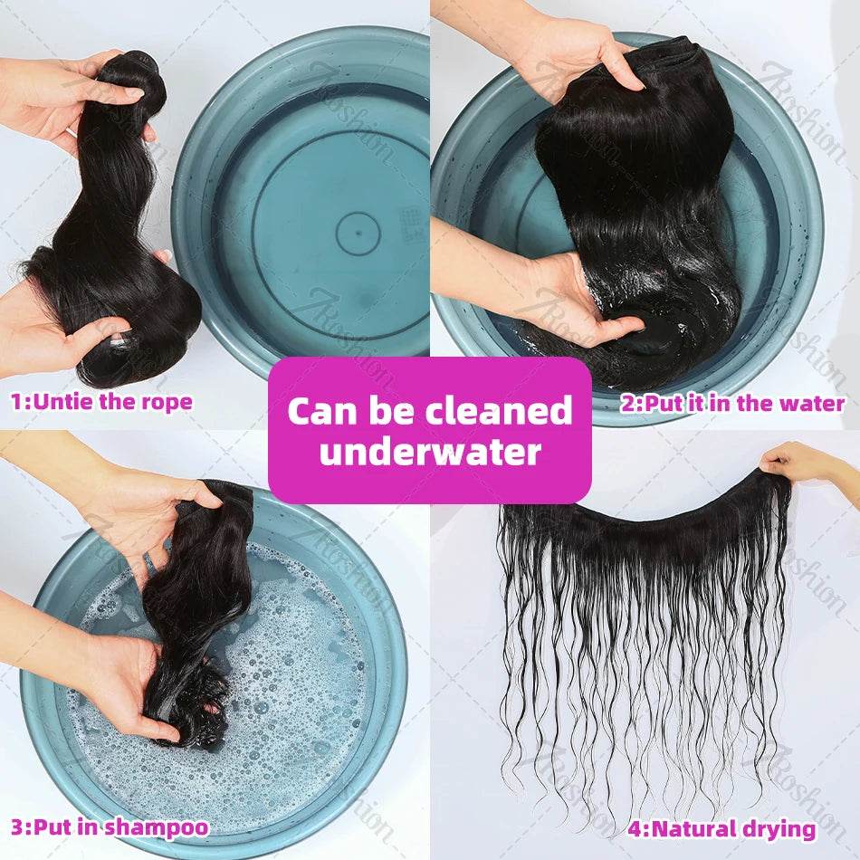 Brazilian 30 34 Inch Raw Virgin Unprocessed Remy Human Hair Extensions Bone Straight  3 4 Bundles Double Weft Bulk Braiding Hair