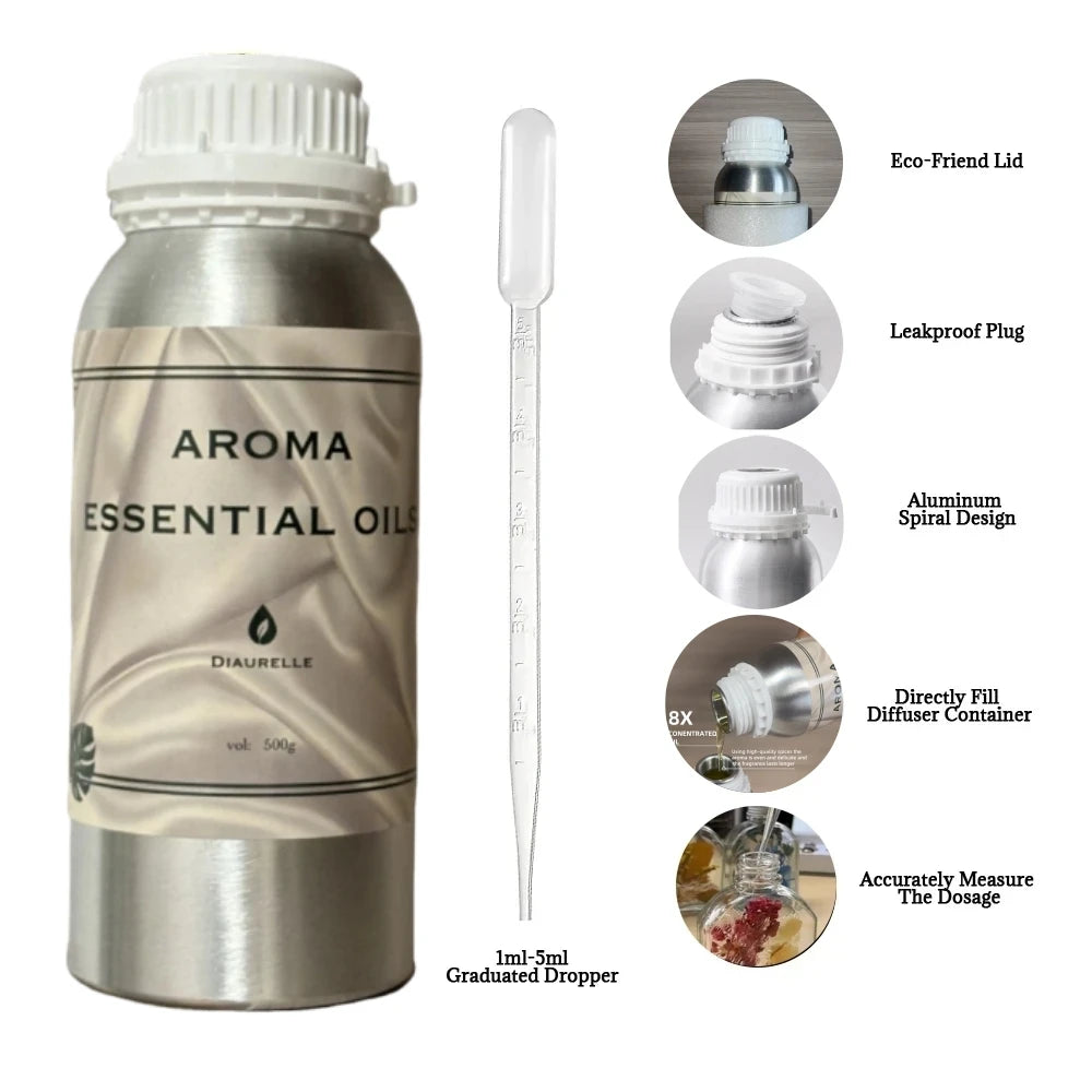 Famous Perfume 500ML Premium Hotel Air Freshener Luxury Scented Oils for Diffuser Home Office Pure Plant Essential Oil Blend