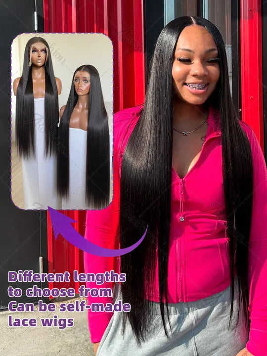 Brazilian 30 34 Inch Raw Virgin Unprocessed Remy Human Hair Extensions Bone Straight  3 4 Bundles Double Weft Bulk Braiding Hair