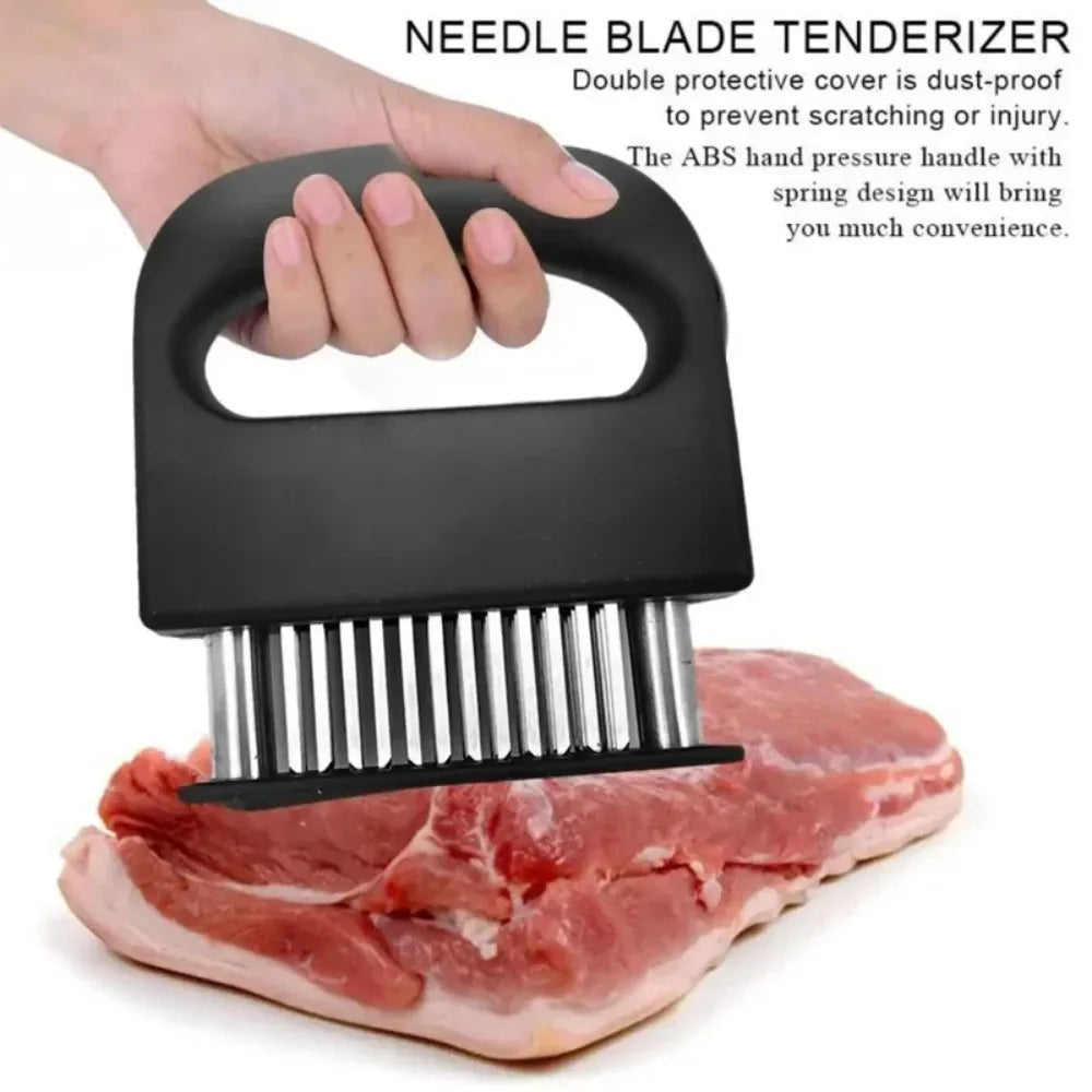Meat Tenderizer with 48 Stainless Steel Ultra Sharp Needle Blades for Tenderizing Beef Pork Turkey Fish Kitchen Cooking Tools