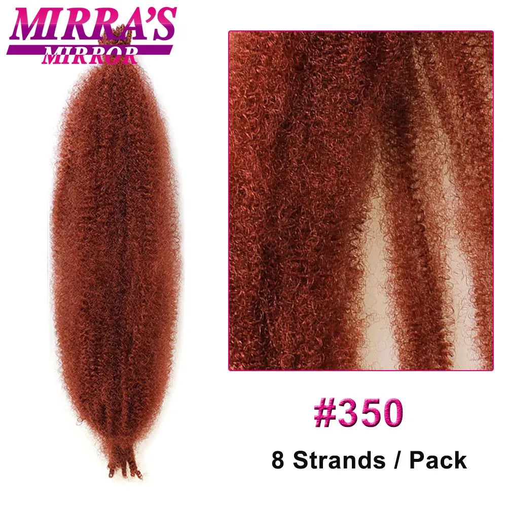 Springy Afro Twist Hair 16/24/28Inch Synthetic Pre-Separated Afro Kinky Twist Crochet Hair Extension For Faux Locs Marley Braids