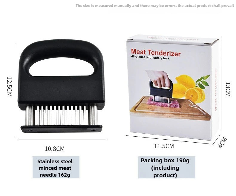Meat Tenderizer with 48 Stainless Steel Ultra Sharp Needle Blades for Tenderizing Beef Pork Turkey Fish Kitchen Cooking Tools
