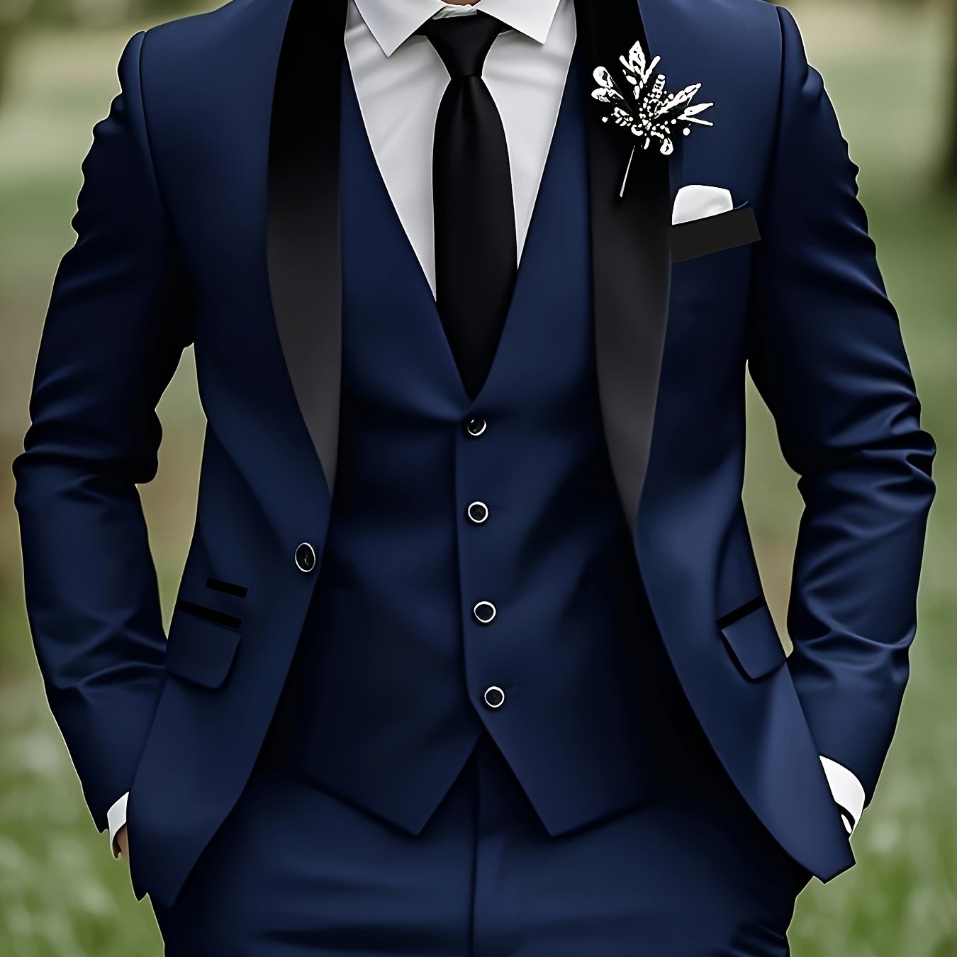 Men's Premium Three-Piece Suit Set, Plus Size Suit, Pants, and Vest for Formal Wear, Weddings, Work Attire, and Holiday Gifts