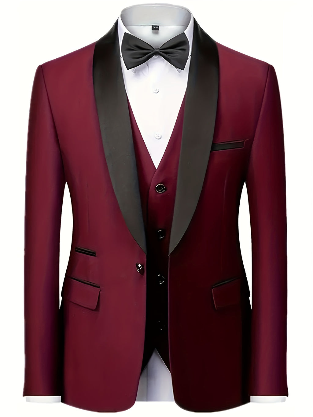 Men's Premium Three-Piece Suit Set, Plus Size Suit, Pants, and Vest for Formal Wear, Weddings, Work Attire, and Holiday Gifts