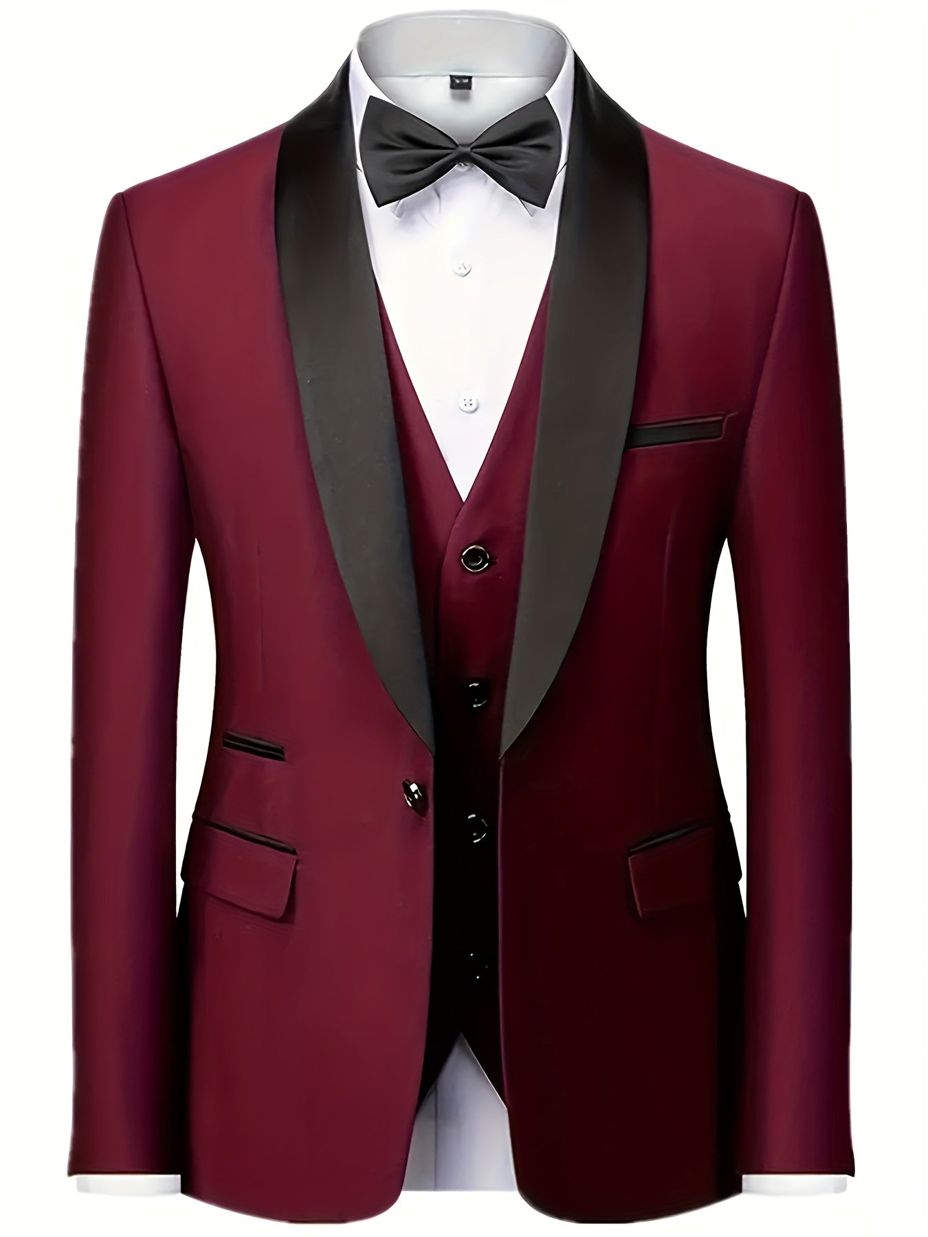 Men's Premium Three-Piece Suit Set, Plus Size Suit, Pants, and Vest for Formal Wear, Weddings, Work Attire, and Holiday Gifts