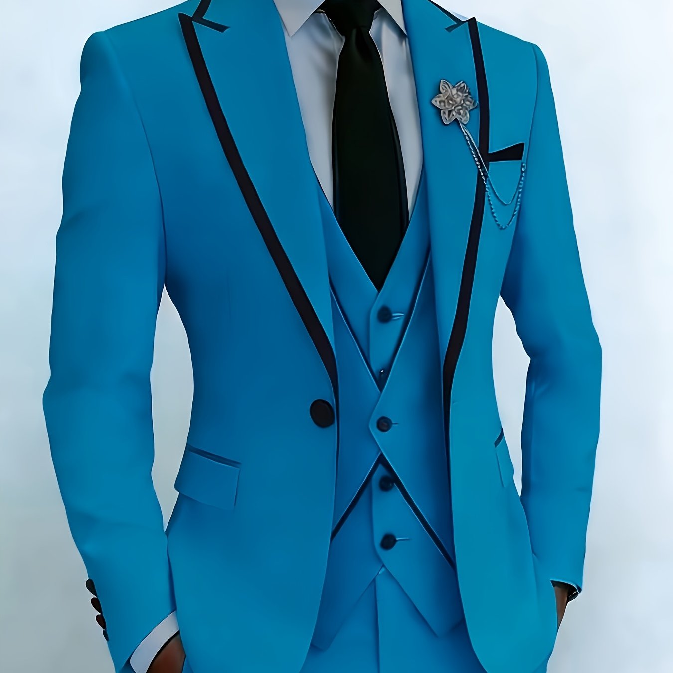 New Men's Suit 3pcs Set, with Exquisite Design And Elegant Classic Cut. Suitable for Weddings, Business, Formal Occasions, An Ideal Gift for Men, Valentine's Day Gift/ Valentine's Day Suit