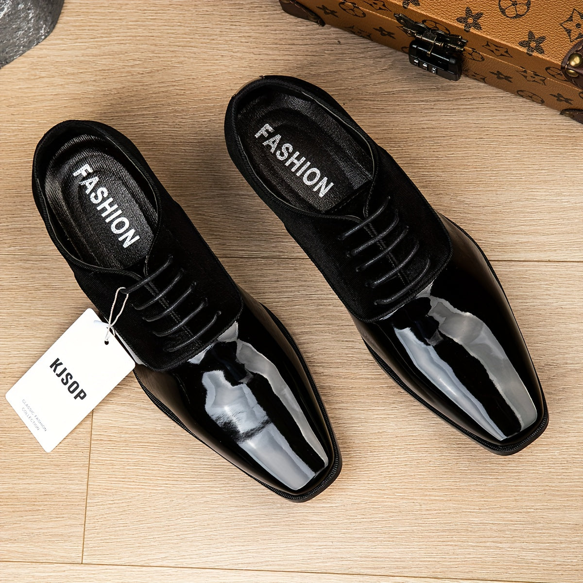 Men'S Formal Shoes, Elegant Loafers, Business Casual Footwear, Lightweight Gifts for Men, Trendy Men'S Slip-Ons, Comfortable Low-Top Shoes, English Square-Toed Shoes for Weddings, Work, And Commuting, Social Shoes for Men in